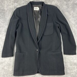 Vintage HW New York Women's‎ Jacket Medium Black 80% Wool 20% Lambswool USA